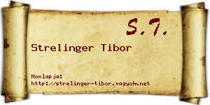 Strelinger Tibor névjegykártya